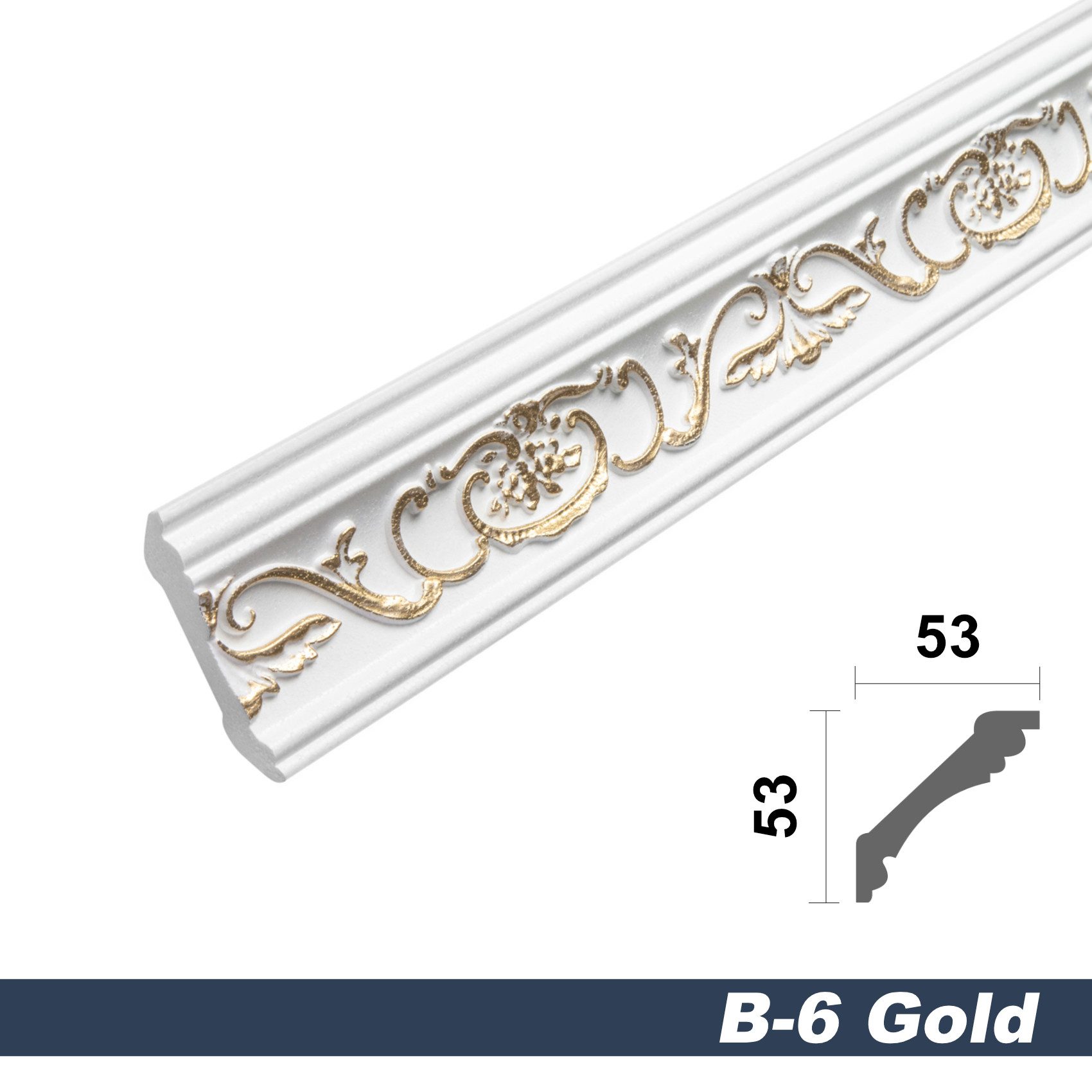 marbet design Stuckleiste B-06 gold, 40 günstig online kaufen