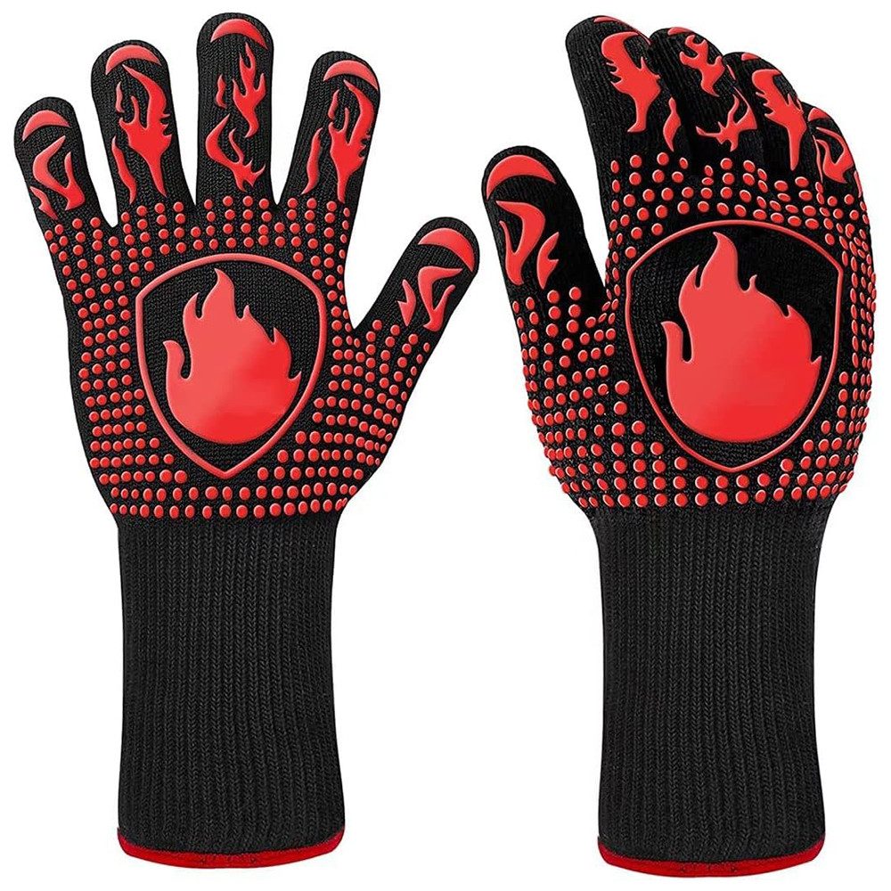 NUODWELL Grillhandschuhe 2 Stück Grillhandschuhe Hitzebeständig günstig online kaufen