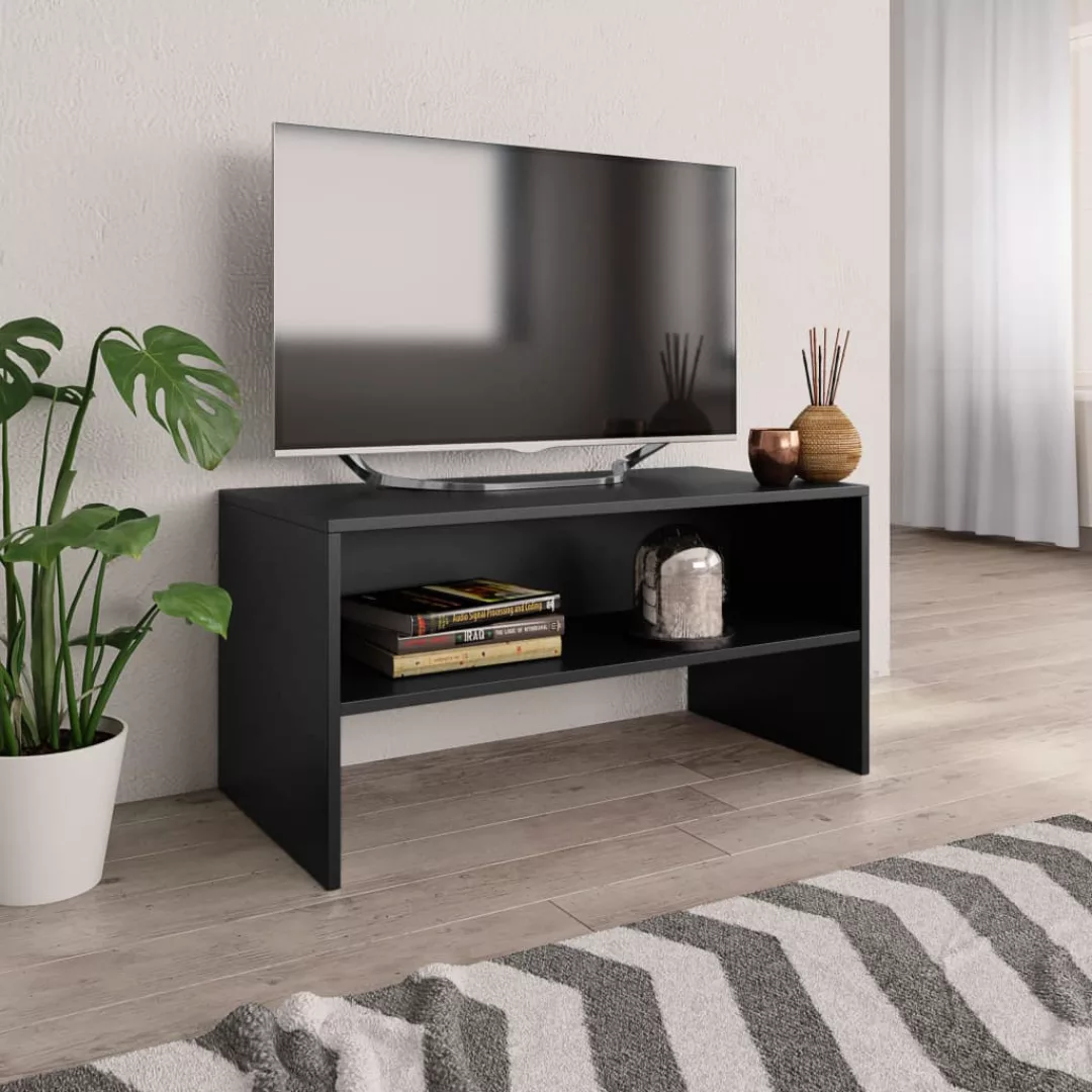 Tv-schrank Schwarz 80 X 40 X 40 Cm Spanplatte günstig online kaufen