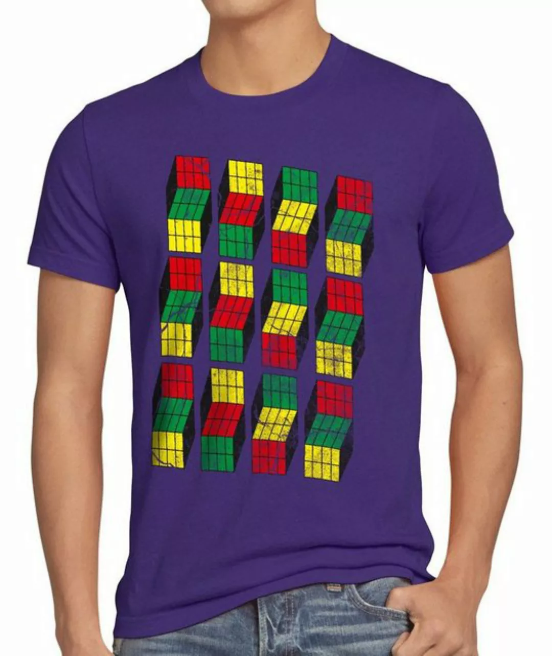 style3 Print-Shirt Herren T-Shirt Cubes Sheldon Würfel Big Bang Rubik Melti günstig online kaufen