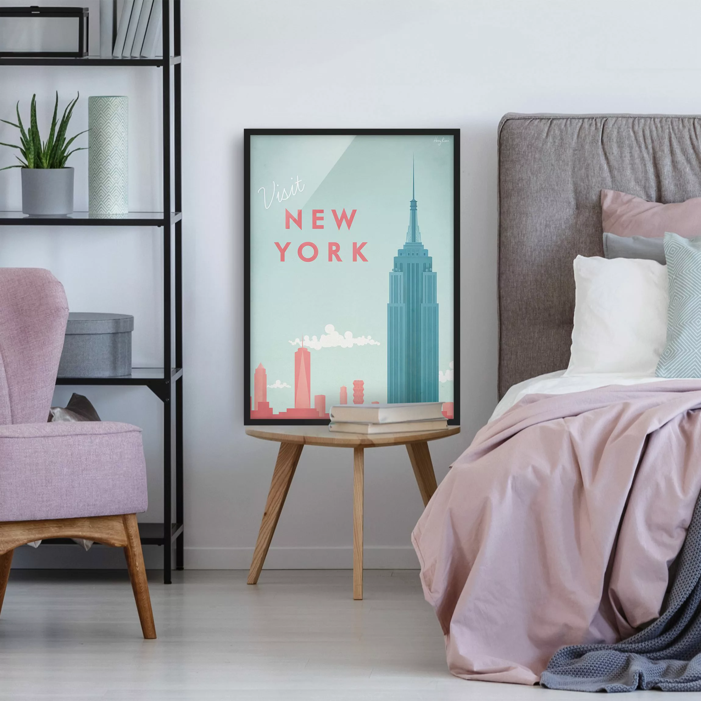 Bild mit Rahmen Architektur & Skyline - Hochformat Reiseposter - New York günstig online kaufen