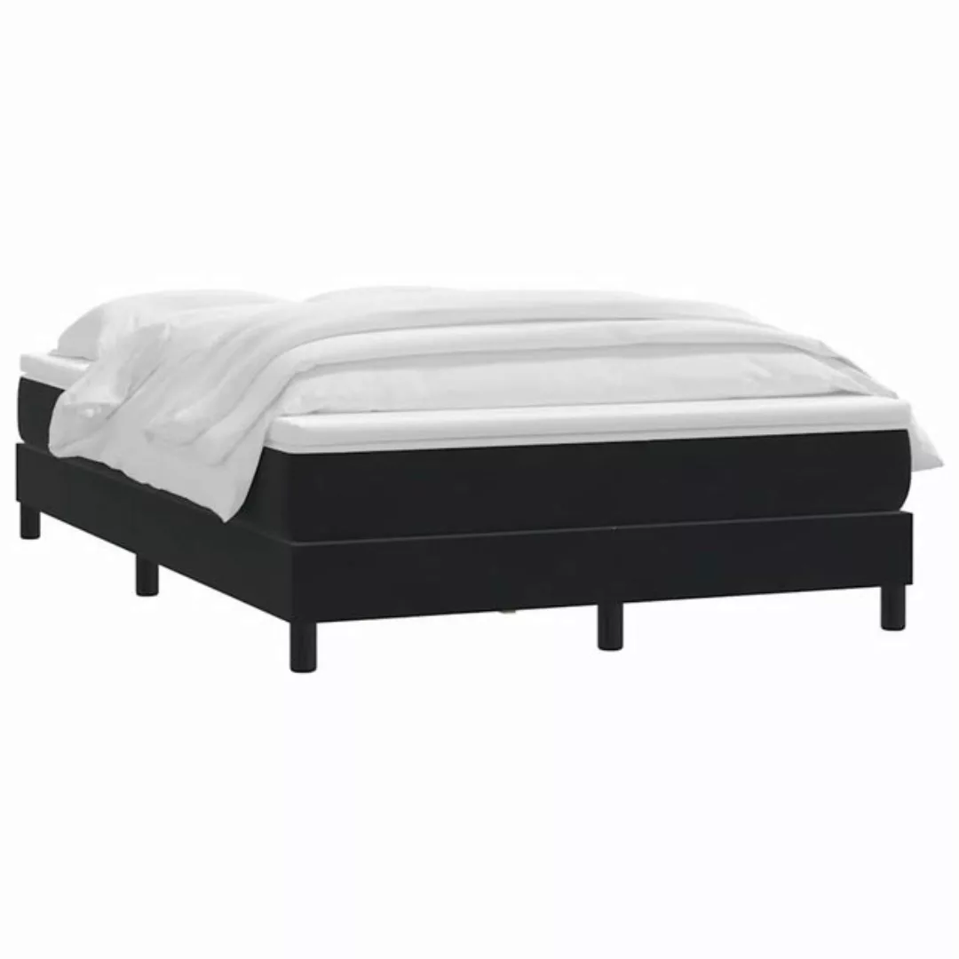 vidaXL Bett Boxspringbett mit Matratze Schwarz 140x220 cm Samt günstig online kaufen