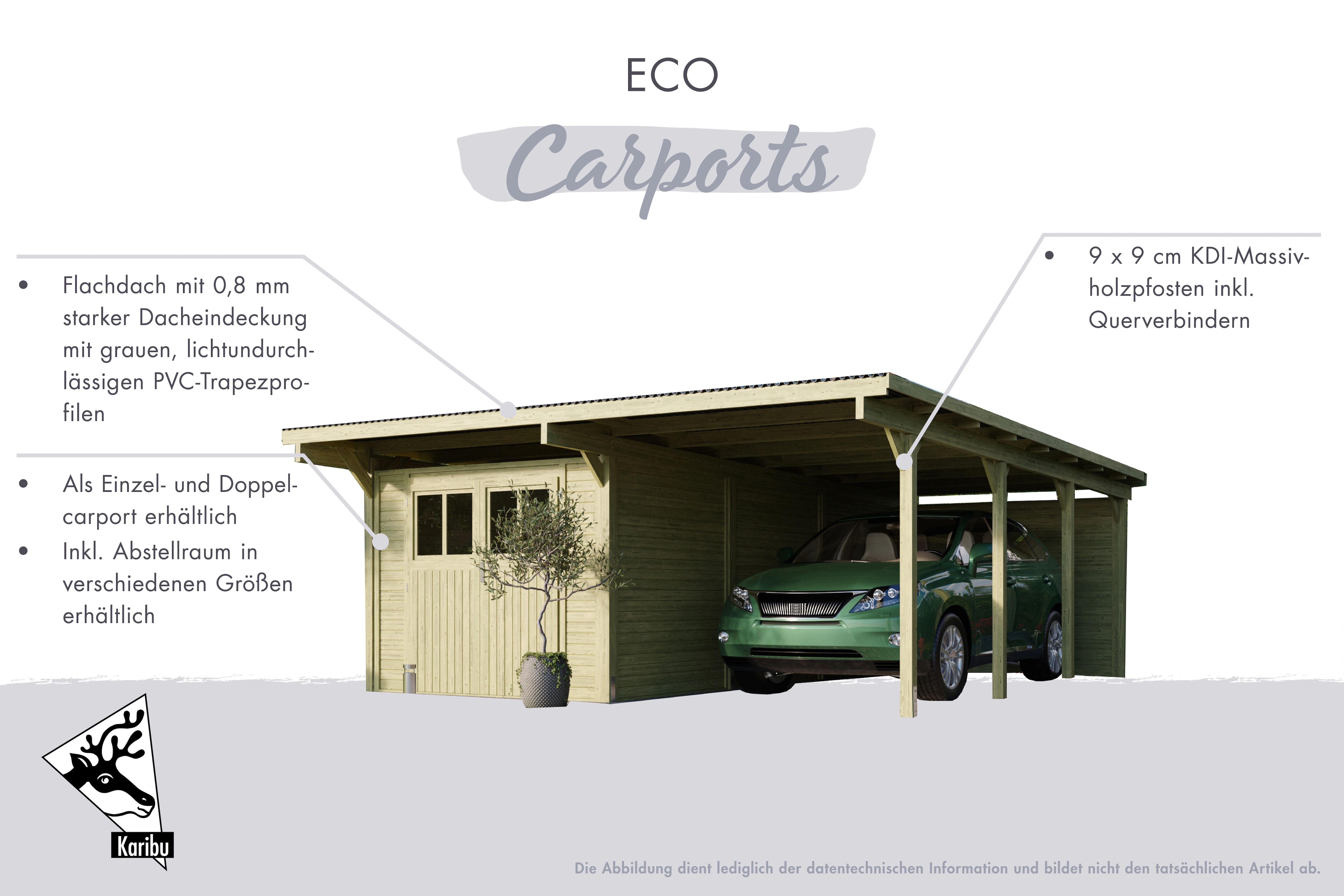 Karibu Einzelcarport Eco günstig online kaufen