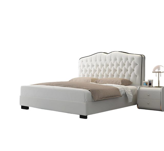 Xlmoebel Bett Neues Designer Luxus Doppelbett mit Polsterung im Chesterfiel günstig online kaufen