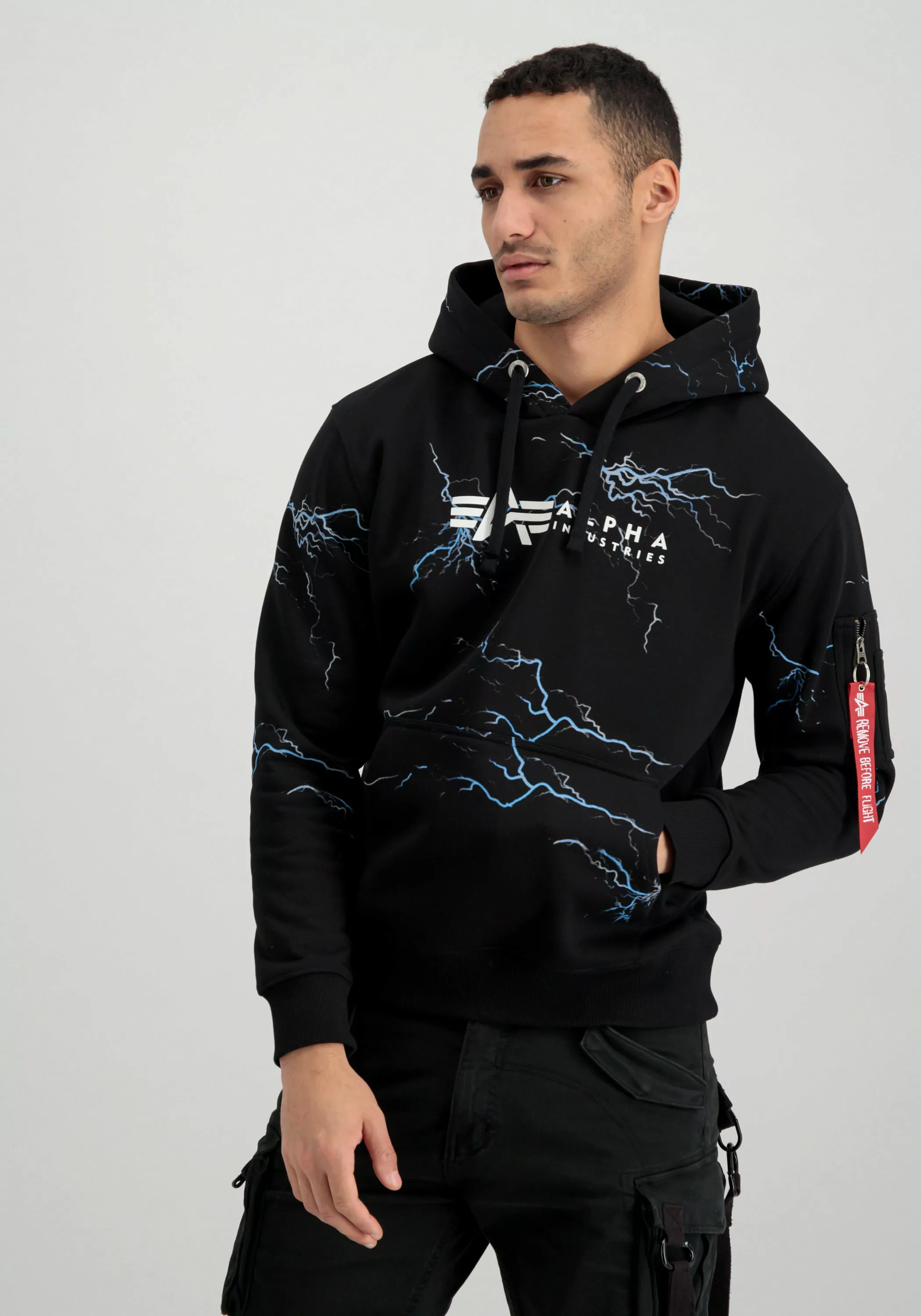 Alpha Industries Hoodie "Lightning AOP Hoodie Kapuzensweatshirt" günstig online kaufen