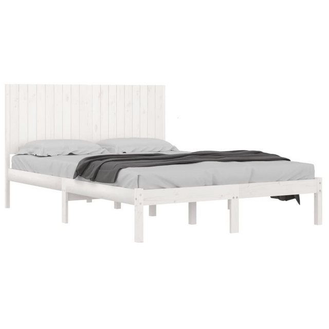 vidaXL Bettgestell Massivholzbett Weiß 180x200 cm 6FT Super King Size Bett günstig online kaufen