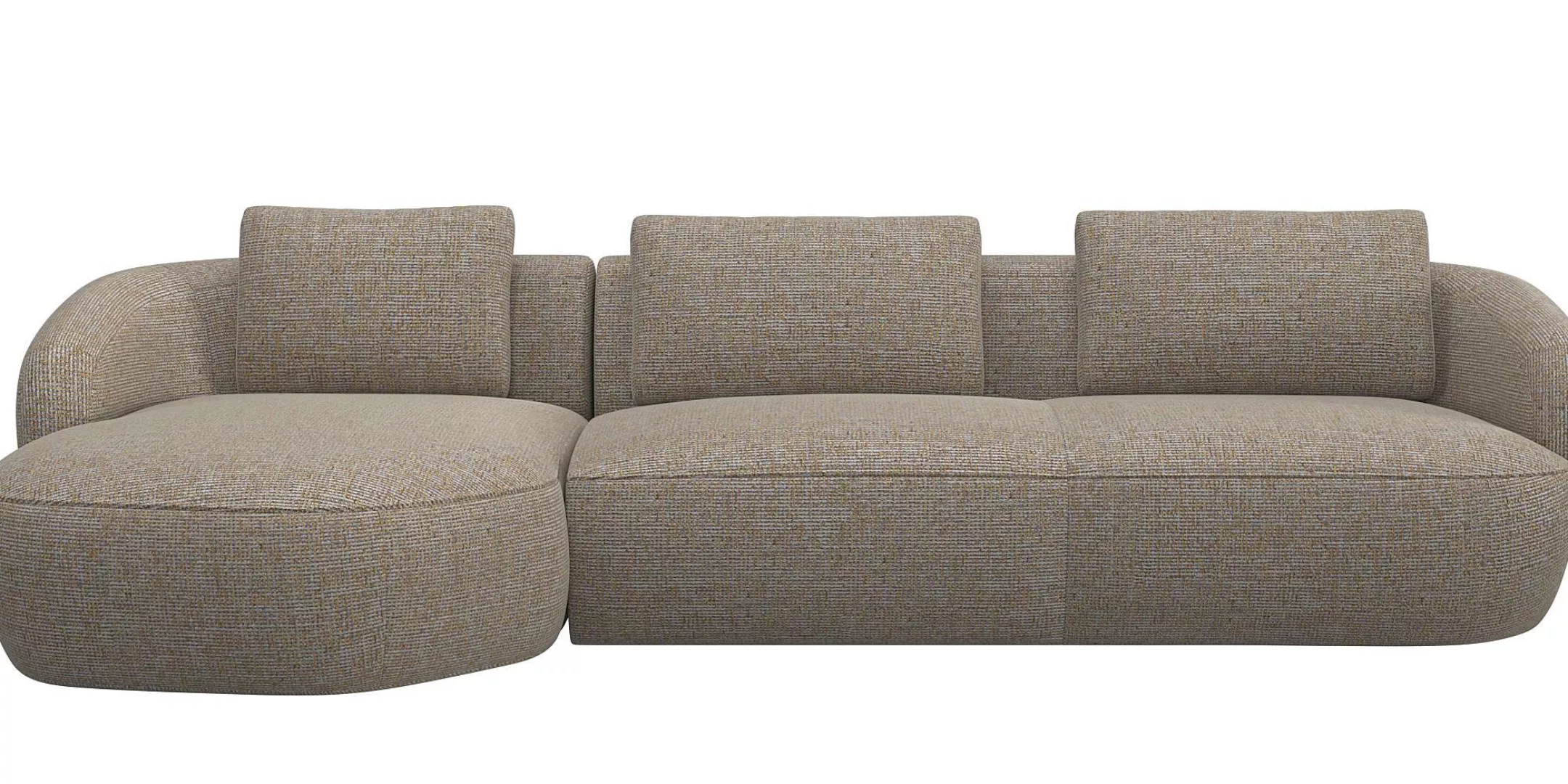 FLEXLUX Wohnlandschaft »Torino, rund, L-Form, Sofa-Ecke mit Recamiere, Long günstig online kaufen