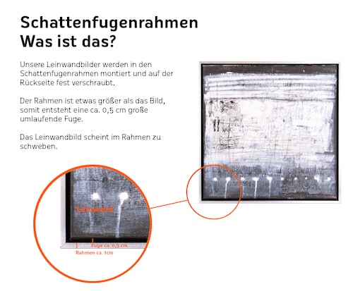 queence Leinwandbild »Abstrakt Braund und Grau«, Abstrakt, mit einem Schatt günstig online kaufen