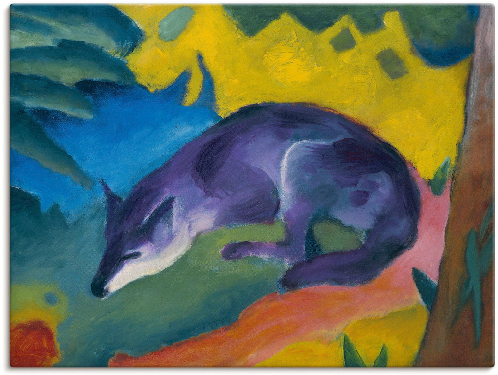 Artland Leinwandbild "Blauschwarzer Fuchs. 1911.", Wildtiere, (1 St.), auf günstig online kaufen