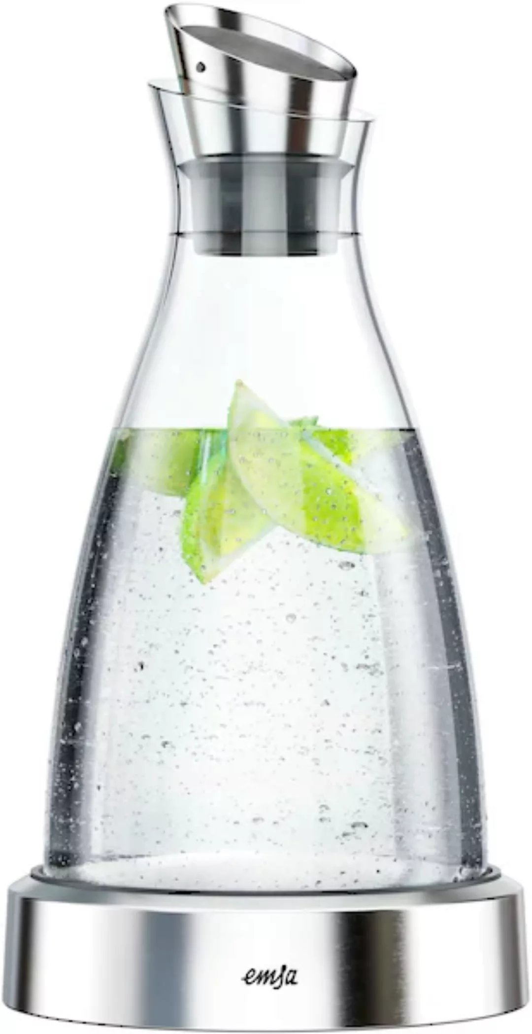 emsa Kühlkaraffe 1,0 Liter  Flow - transparent/klar - Glas , Edelstahl - 29 günstig online kaufen