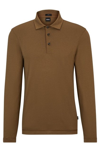 BOSS Langarm-Poloshirt Slim-Fit Longsleeve-Poloshirt günstig online kaufen