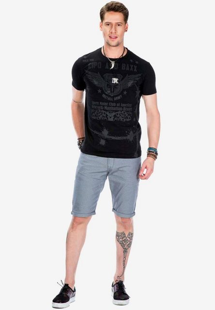 Cipo & Baxx T-Shirt, mit coolem Print im Bikerstil günstig online kaufen