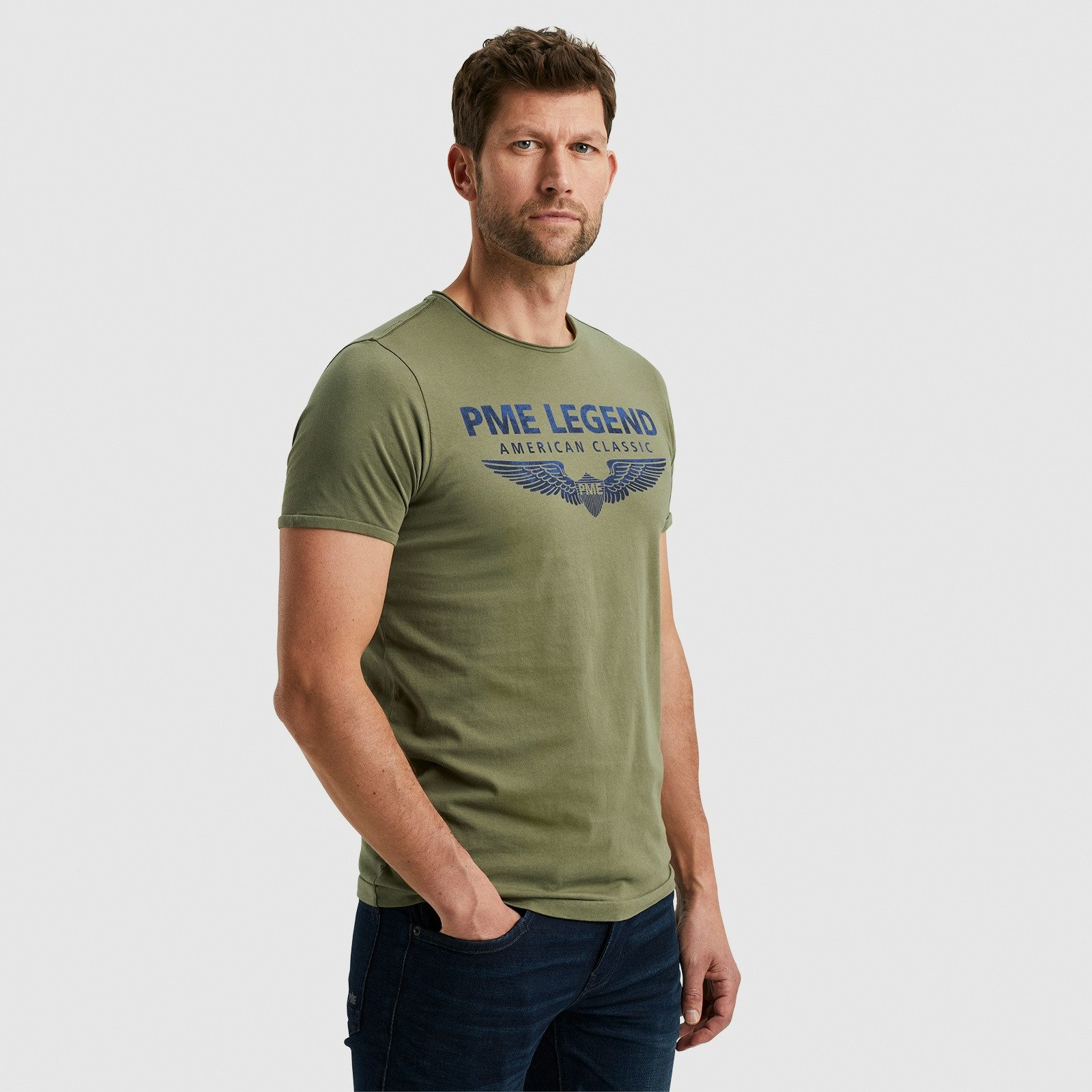 PME LEGEND T-Shirt, eingefasster Rundhalsausschnitt mit günstig online kaufen