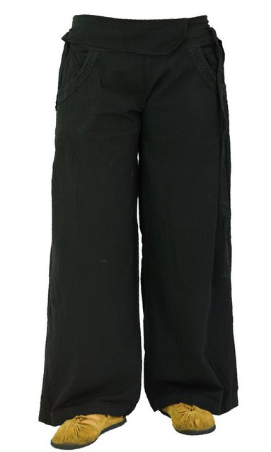 Guru-Shop Relaxhose Bequeme Palazzohose, Marlenehose - schwarz alternative günstig online kaufen