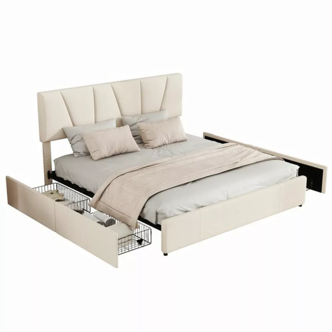 REDOM Bett Doppelbett Gästebett Gepolsterte Betten (Polsterbett Kingsize,mi günstig online kaufen