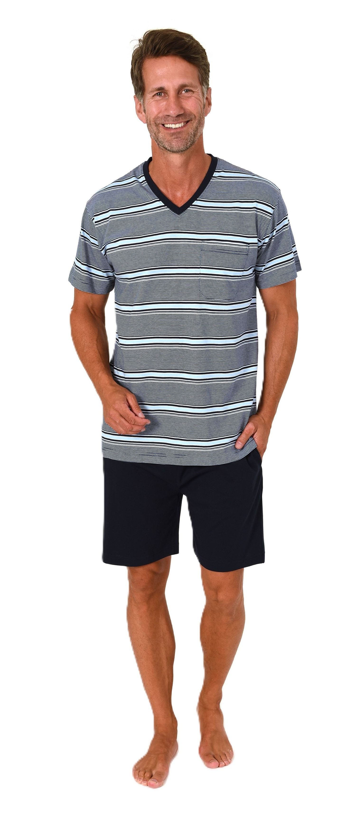 Normann Pyjama Normann Herren Schlafanzug kurzarm günstig online kaufen