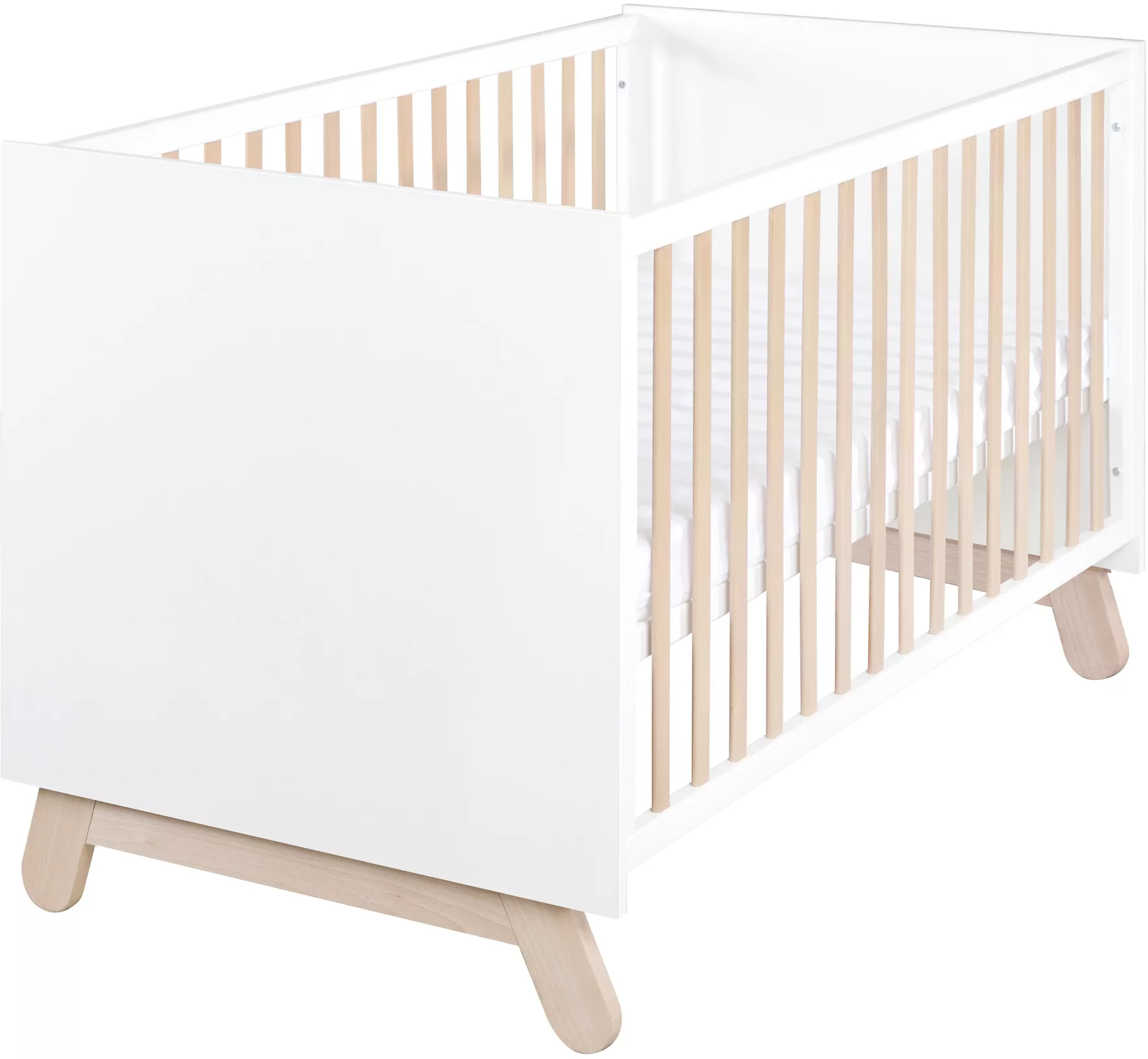 roba® Babybett »Kombi-Kinderbett Clara, Weiß«, mit Gittersprossen und Füßen günstig online kaufen