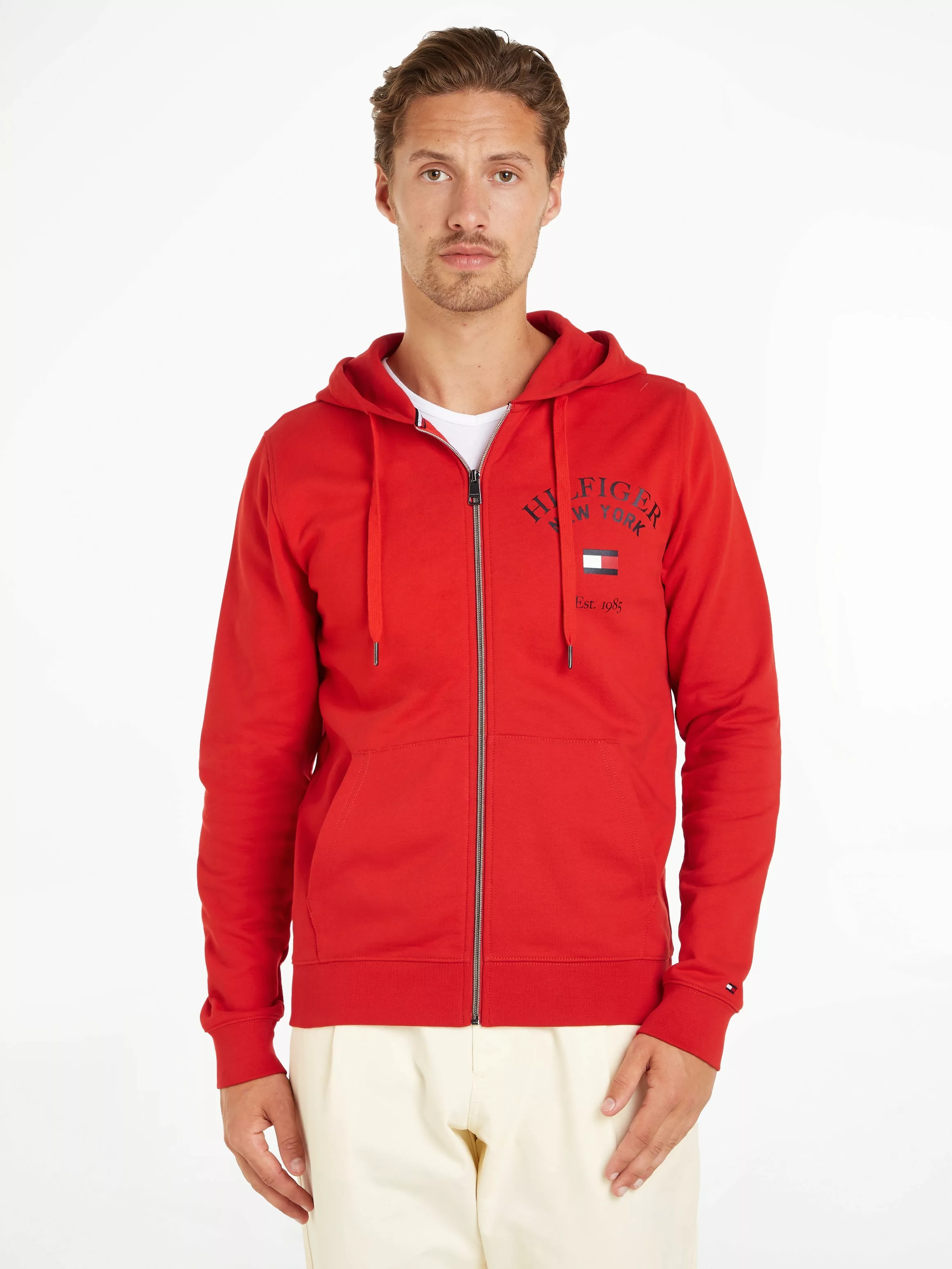 Tommy Hilfiger Kapuzensweatjacke "WCC ARCHED VARSITY ZIP THRU" günstig online kaufen