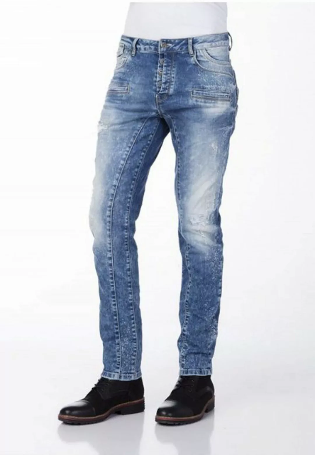 Cipo & Baxx Röhrenjeans, mit Acid Wash in Slim Fit günstig online kaufen