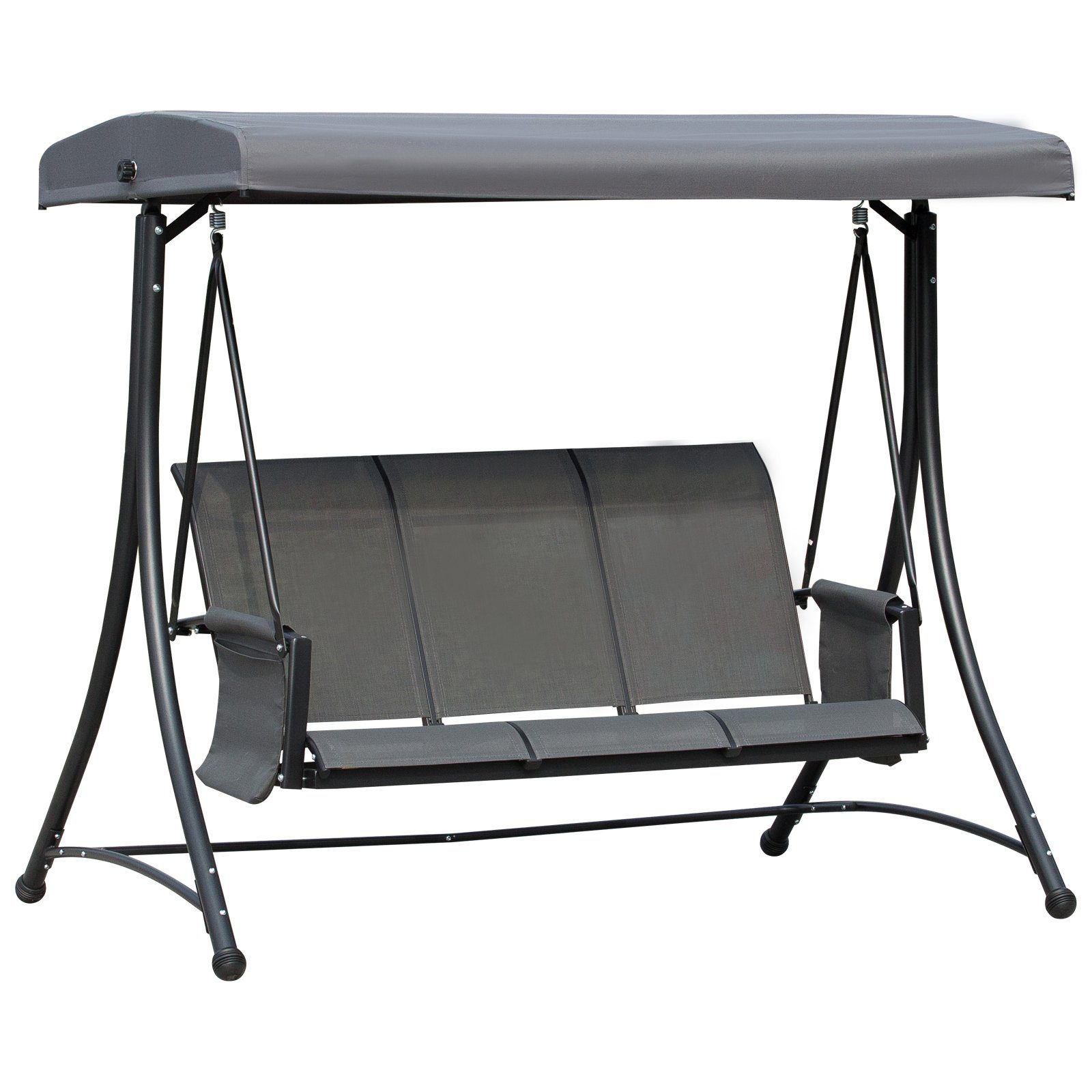 Outsunny Hollywoodschaukel Gartenschaukel mit Sonnendach, Aluminium, günstig online kaufen