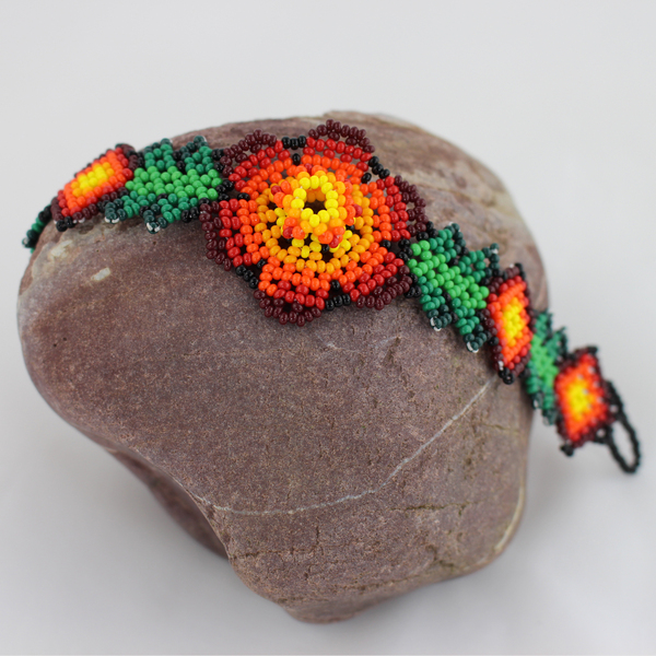 Perlenarmband Aus Mexiko Peyote, Huichol Kunst günstig online kaufen
