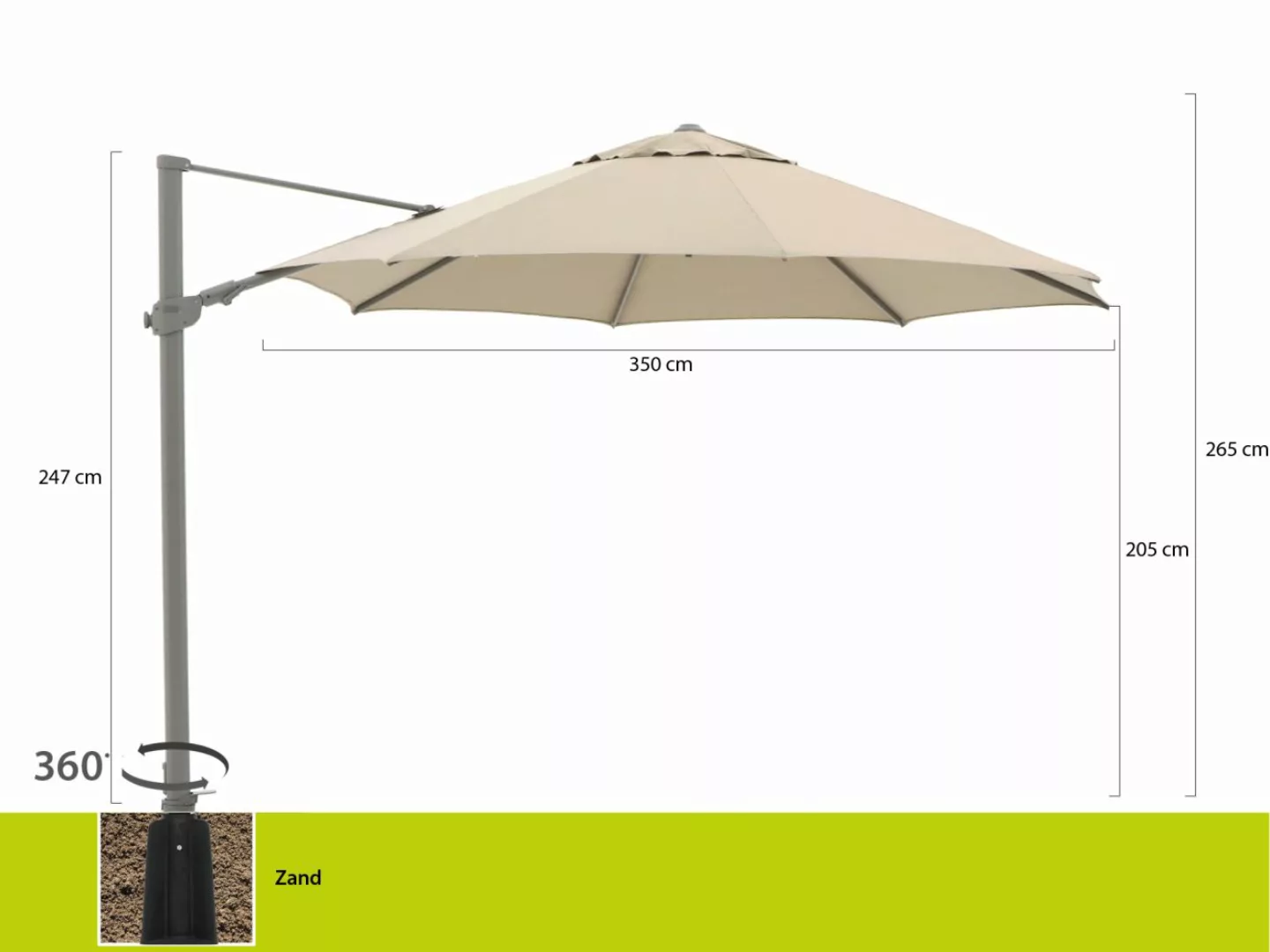 Shadowline Austin Ampelschirm ø 350 cm günstig online kaufen