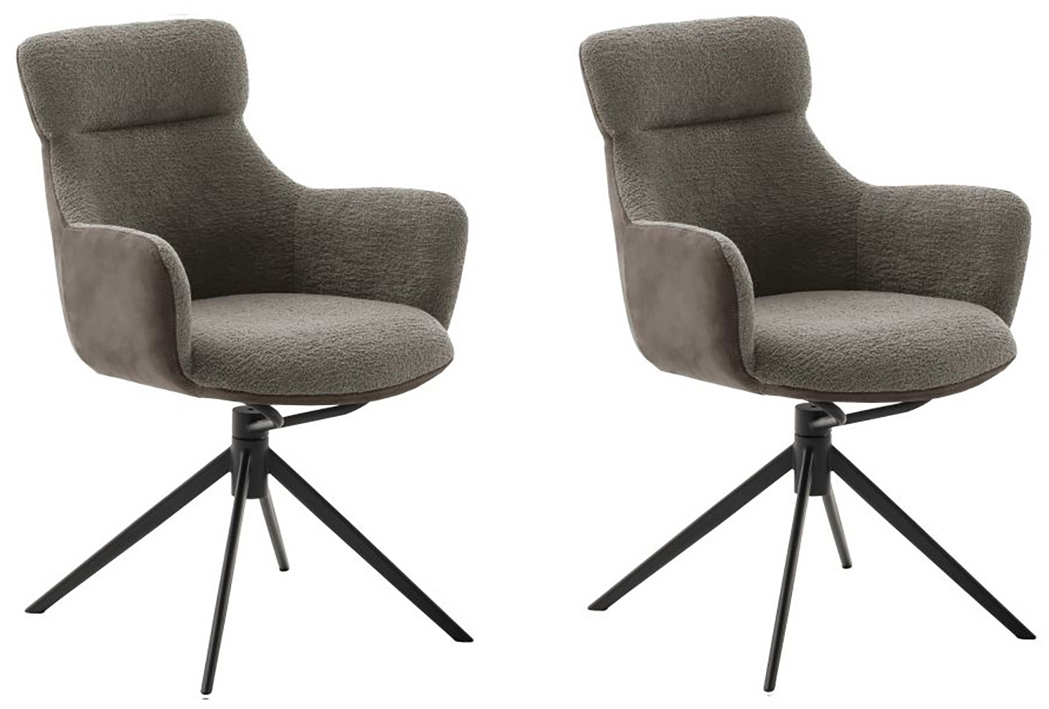 MCA furniture Esszimmerstuhl »PELION«, Feingewebe, (2er-Set), drehbar 360°, günstig online kaufen