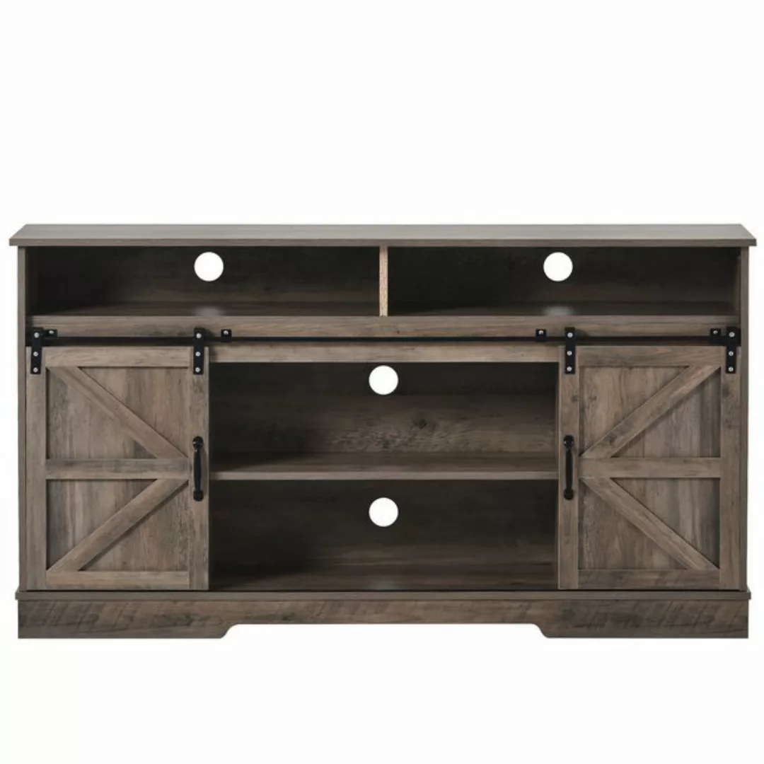 Gotagee TV-Schrank Farmhouse TV-Möbel Sideboard verstellbaren Regalen Beist günstig online kaufen