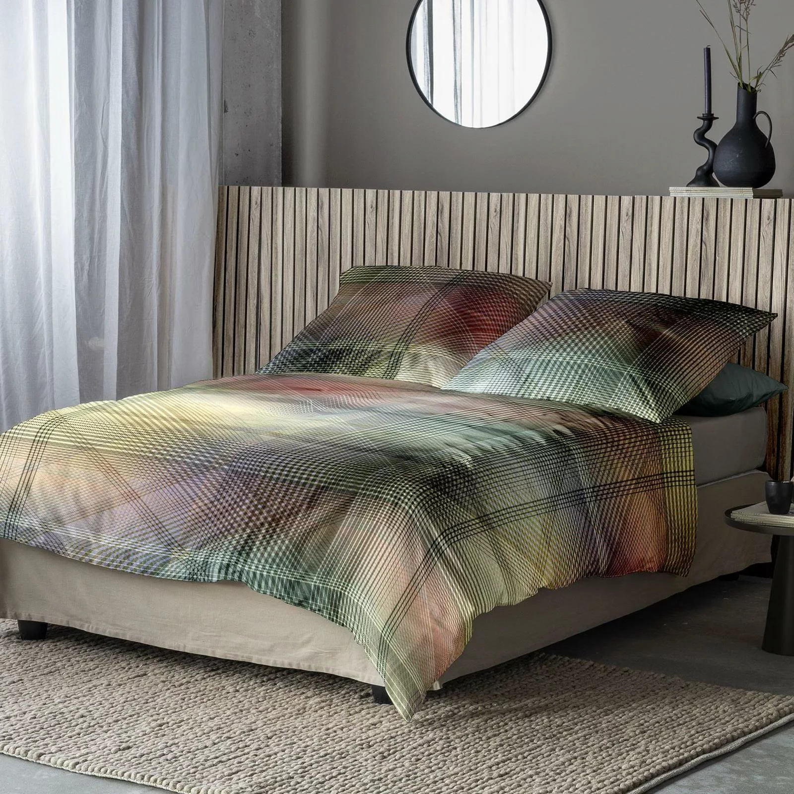 Irisette Mako Satin Bettwäsche Tokio 8570-90 Kariert Bunt 135x200 günstig online kaufen