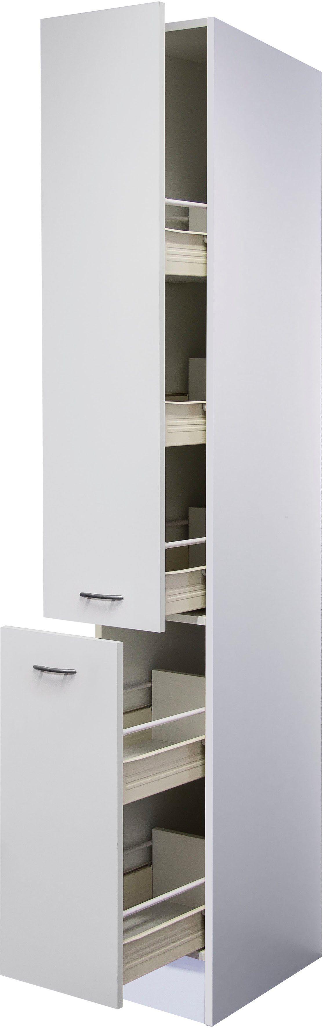 Flex-Well Classic Apothekerschrank Wito 200 cm x 30 cm x 57 cm Weiß günstig online kaufen