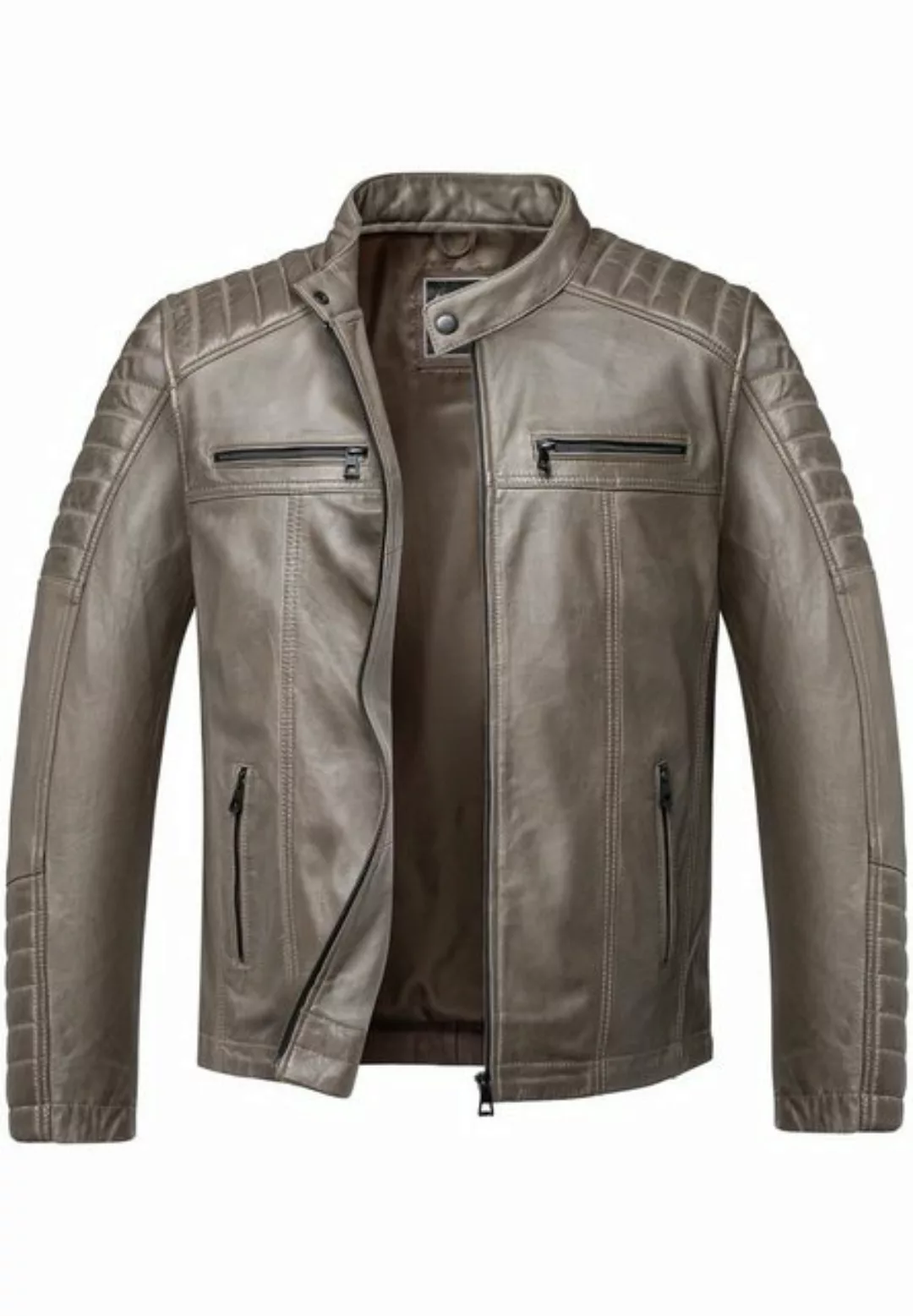 Amaci&Sons Lederjacke Ventura Lederjacke Echtleder Herren Biker Zipper Jack günstig online kaufen