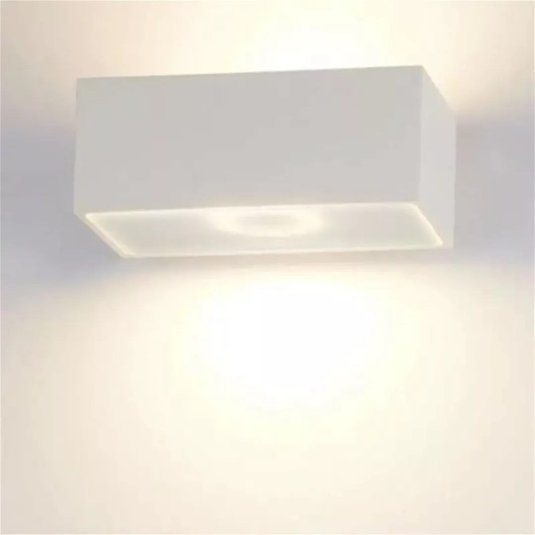 famlights | LED Wandleuchte Eindhoven Aluminium in Weiß 130 mm günstig online kaufen