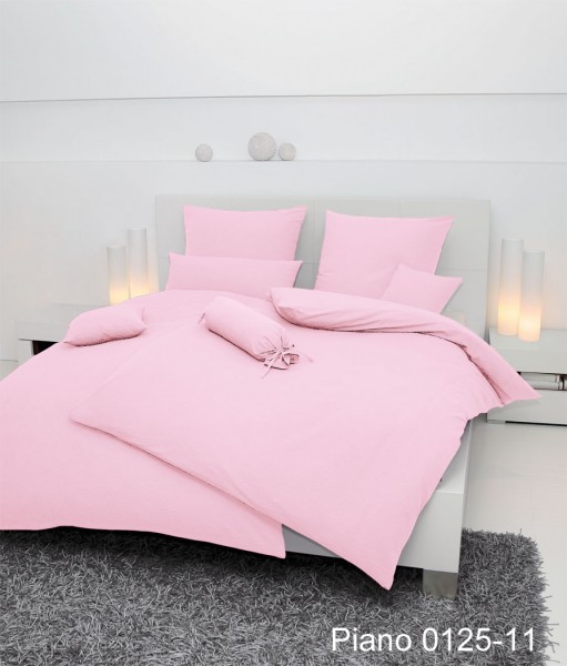 Janine Janine Mako-Soft-Seersucker Bettwäsche PIANO 0125 zartrosa Größe:  4 günstig online kaufen