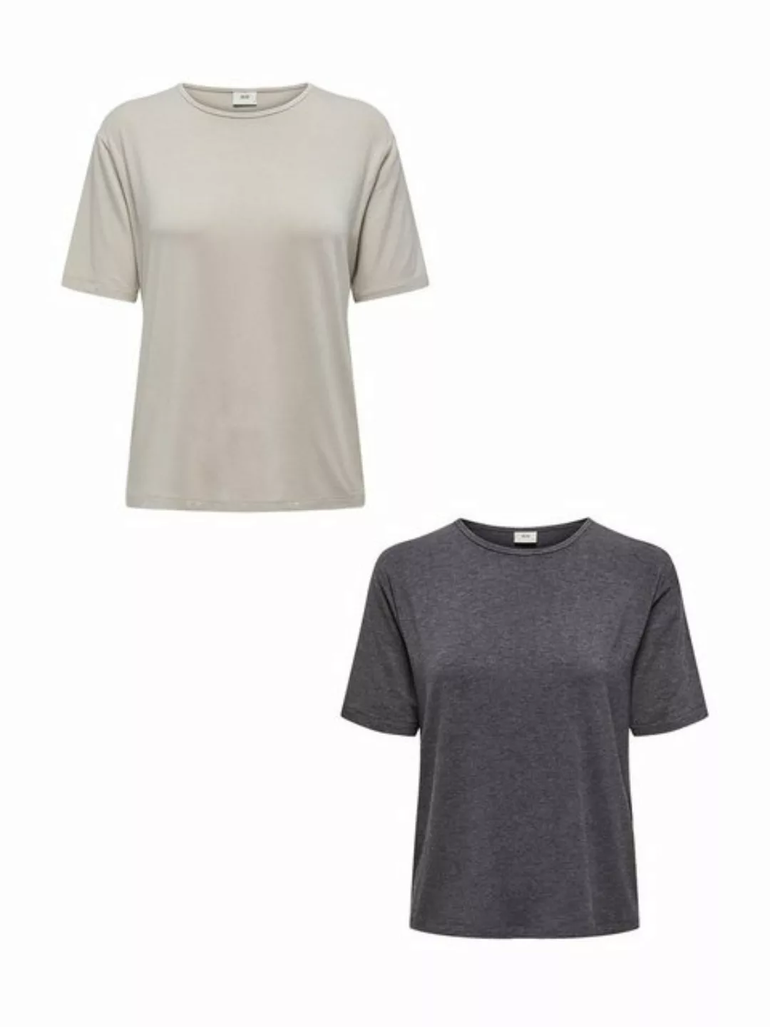 JACQUELINE de YONG T-Shirt T-Shirt 2er-Set Weich Regular Fit Rundhals (2-tl günstig online kaufen