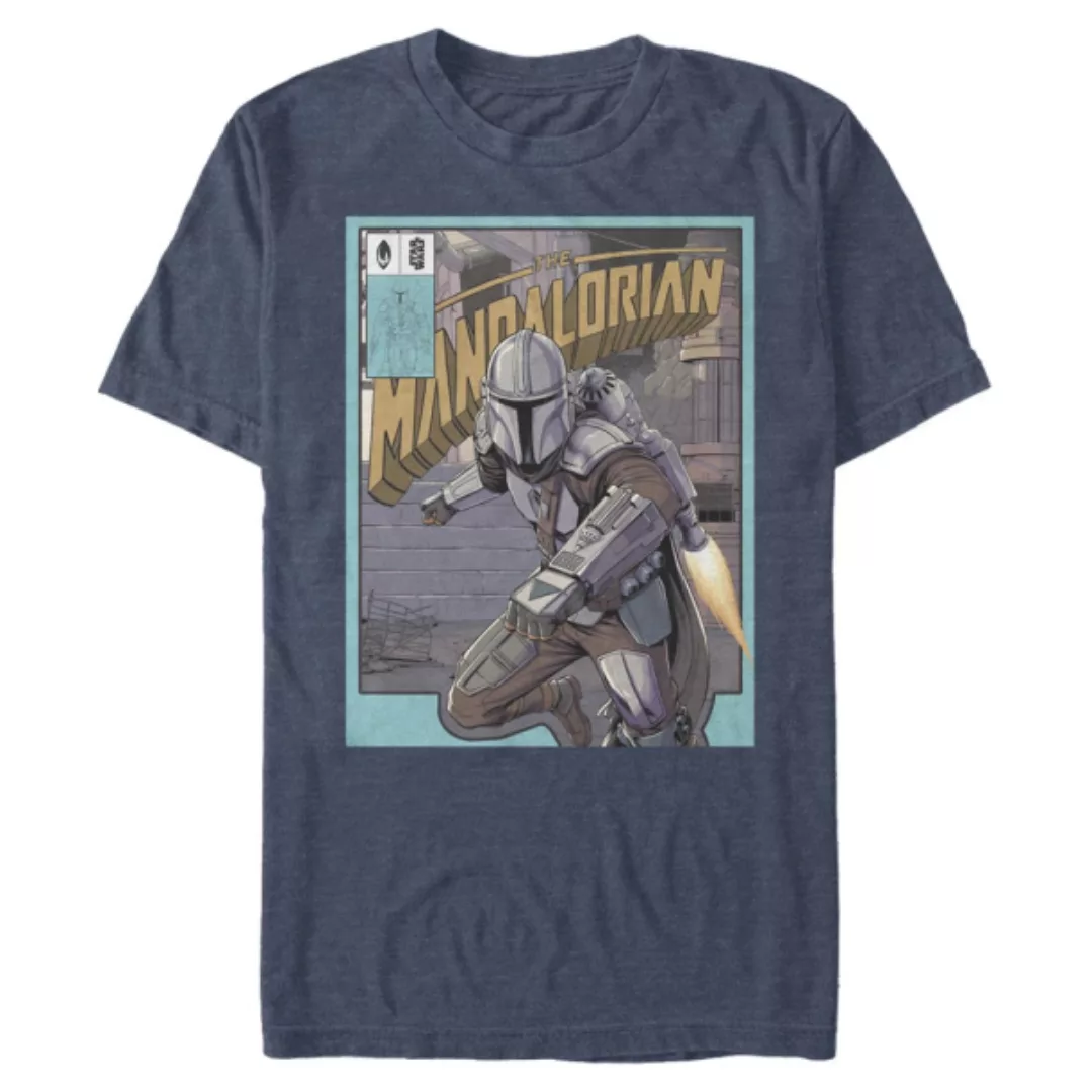 Star Wars - The Mandalorian - Mandalorian Flight Poster - Männer T-Shirt günstig online kaufen