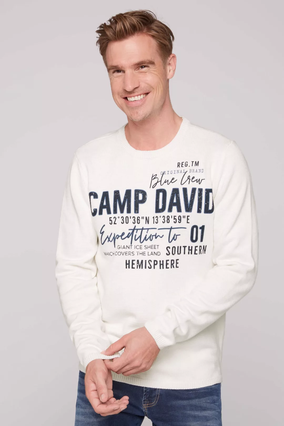 CAMP DAVID Rundhalspullover, aus Baumwolle günstig online kaufen