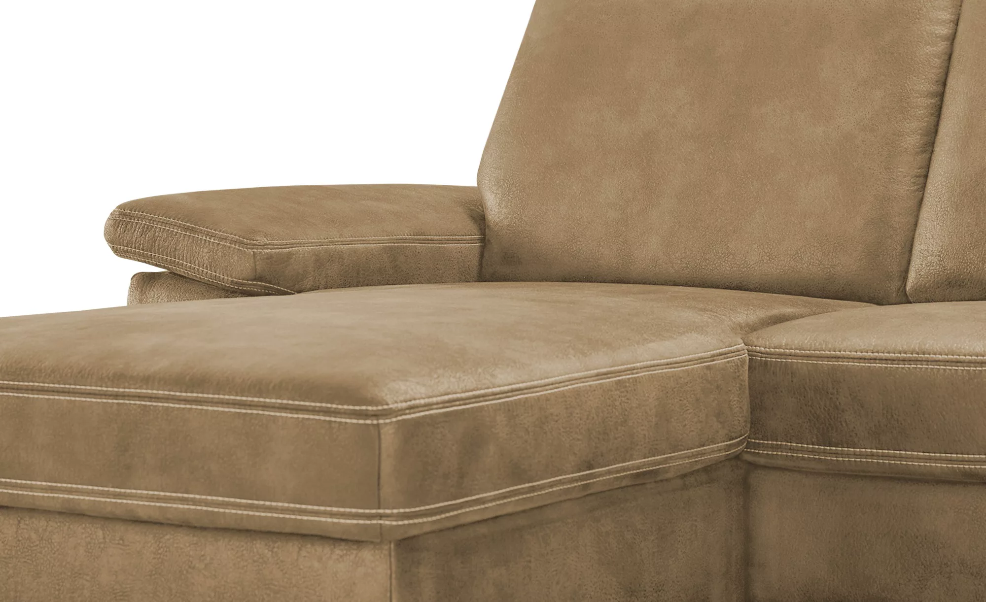 meinSofa Wohnlandschaft  Kunstleder Samu ¦ beige ¦ Maße (cm): B: 316 H: 90 günstig online kaufen