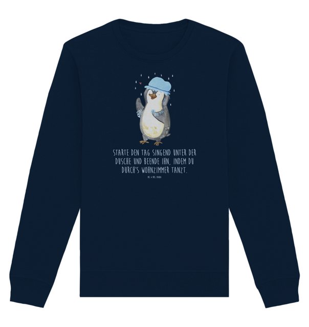 Mr. & Mrs. Panda Longpullover Größe S Pinguin Duschen - French Navy - Gesch günstig online kaufen