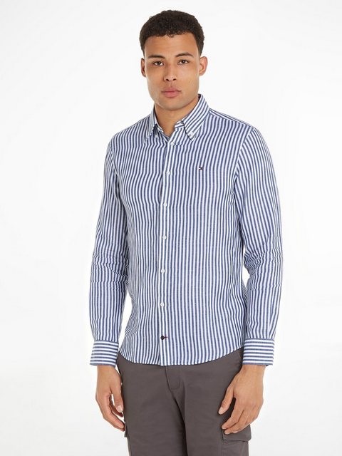 Tommy Hilfiger Langarmhemd CL W-COTTON LINEN STRIPE SHIRT modisch gestreift günstig online kaufen