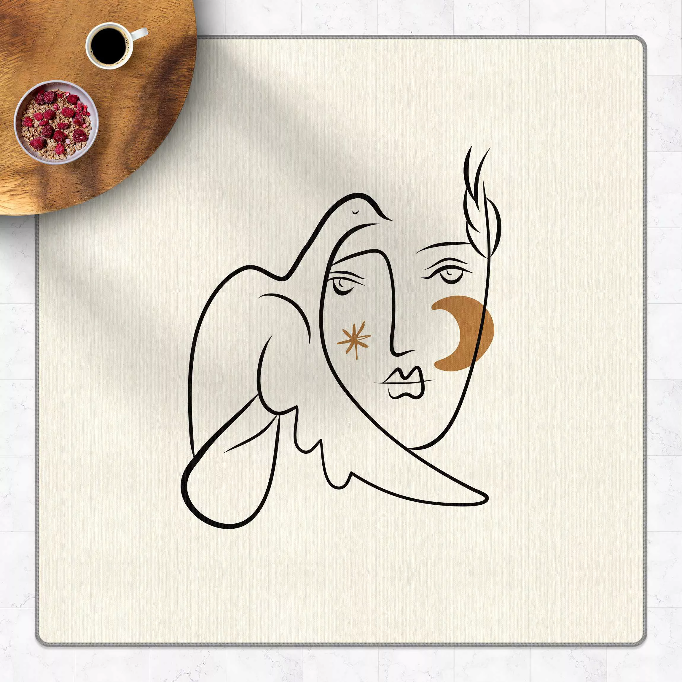 Teppich Picasso Interpretation - Dame mit Taube II günstig online kaufen