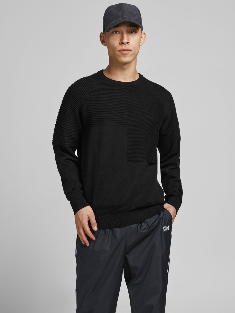 Jack & Jones Seth Rundhalsausschnitt Sweater S Black günstig online kaufen