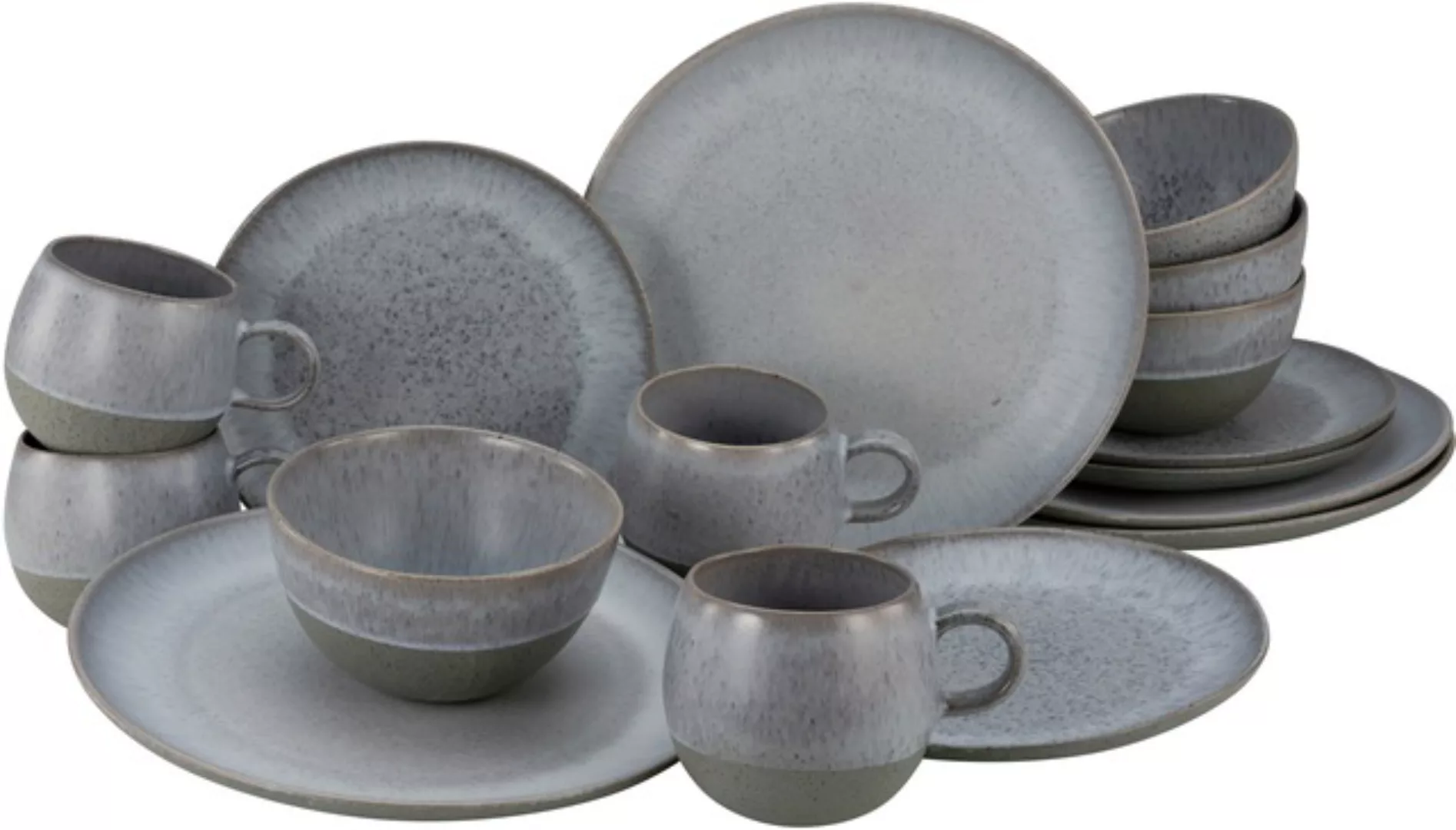 CreaTable Kombiservice »Geschirr-Set LOFT STONE«, (Set, 16 tlg., Kaffeeserv günstig online kaufen