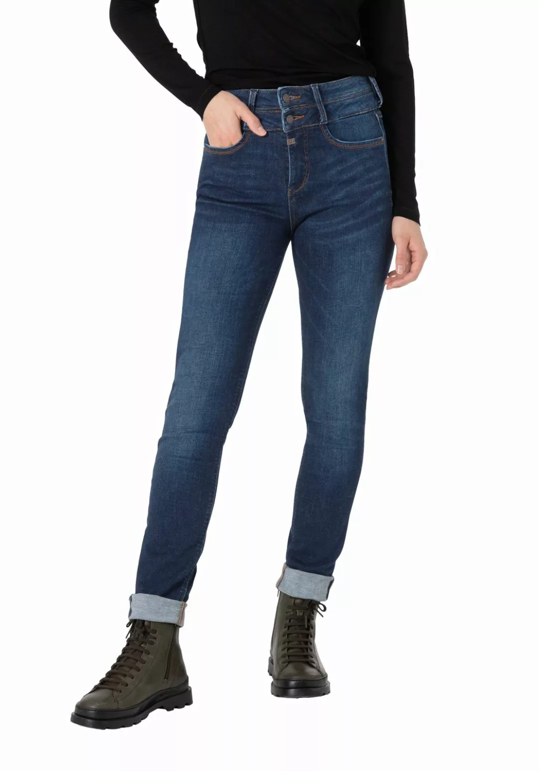 TIMEZONE Damen Jeans SLIM ENAYTZ WOMANSHAPE - Slim Fit - Blau - Neat Dark B günstig online kaufen