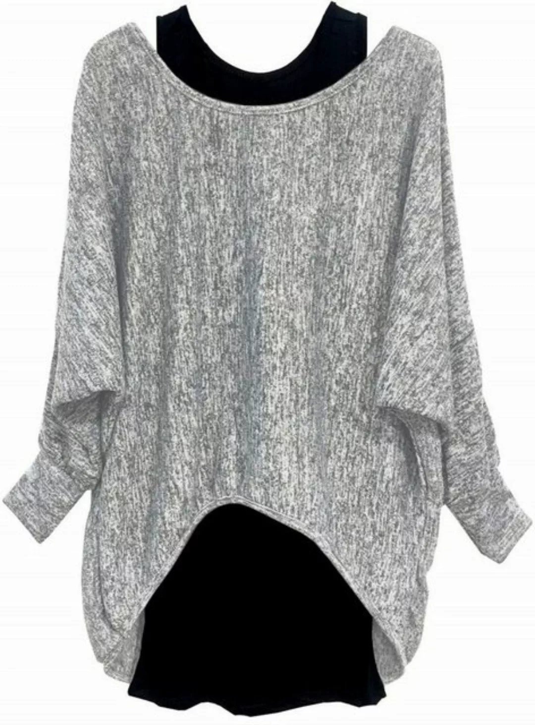 Opspring Strickpullover Oversize Pullover (2 Stück) - Damen 2-in-1 Pullover günstig online kaufen