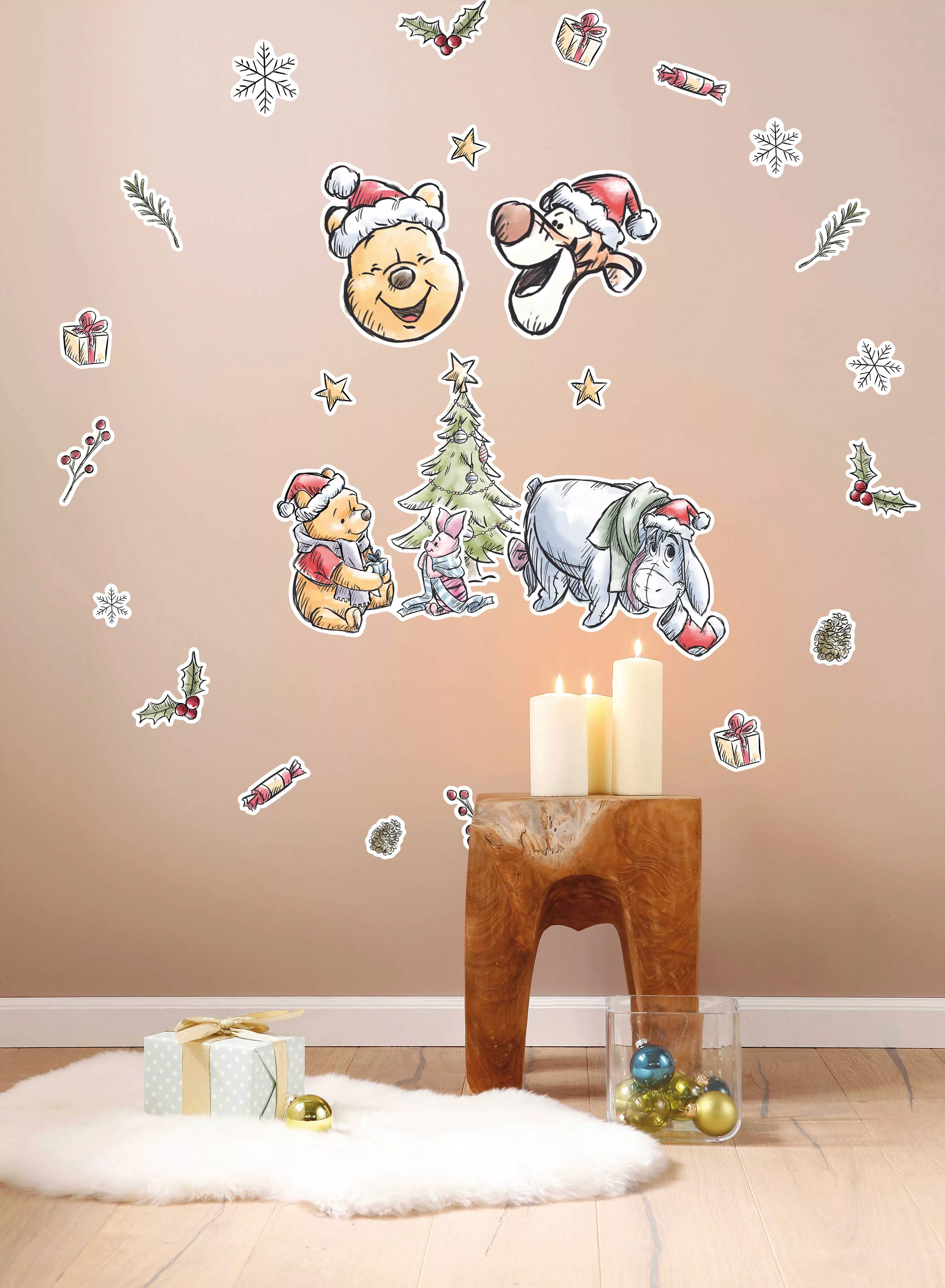 Komar Wandsticker "Winnie Pooh Christmas", 50x70 cm (Breite x Höhe), selbst günstig online kaufen