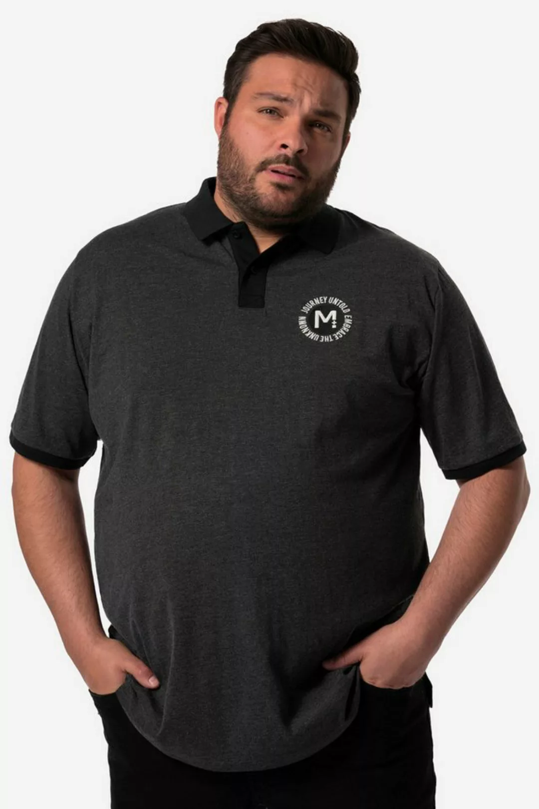 Men Plus Poloshirt Men+ Poloshirt Halbarm Brust-Druck bis 8 XL günstig online kaufen