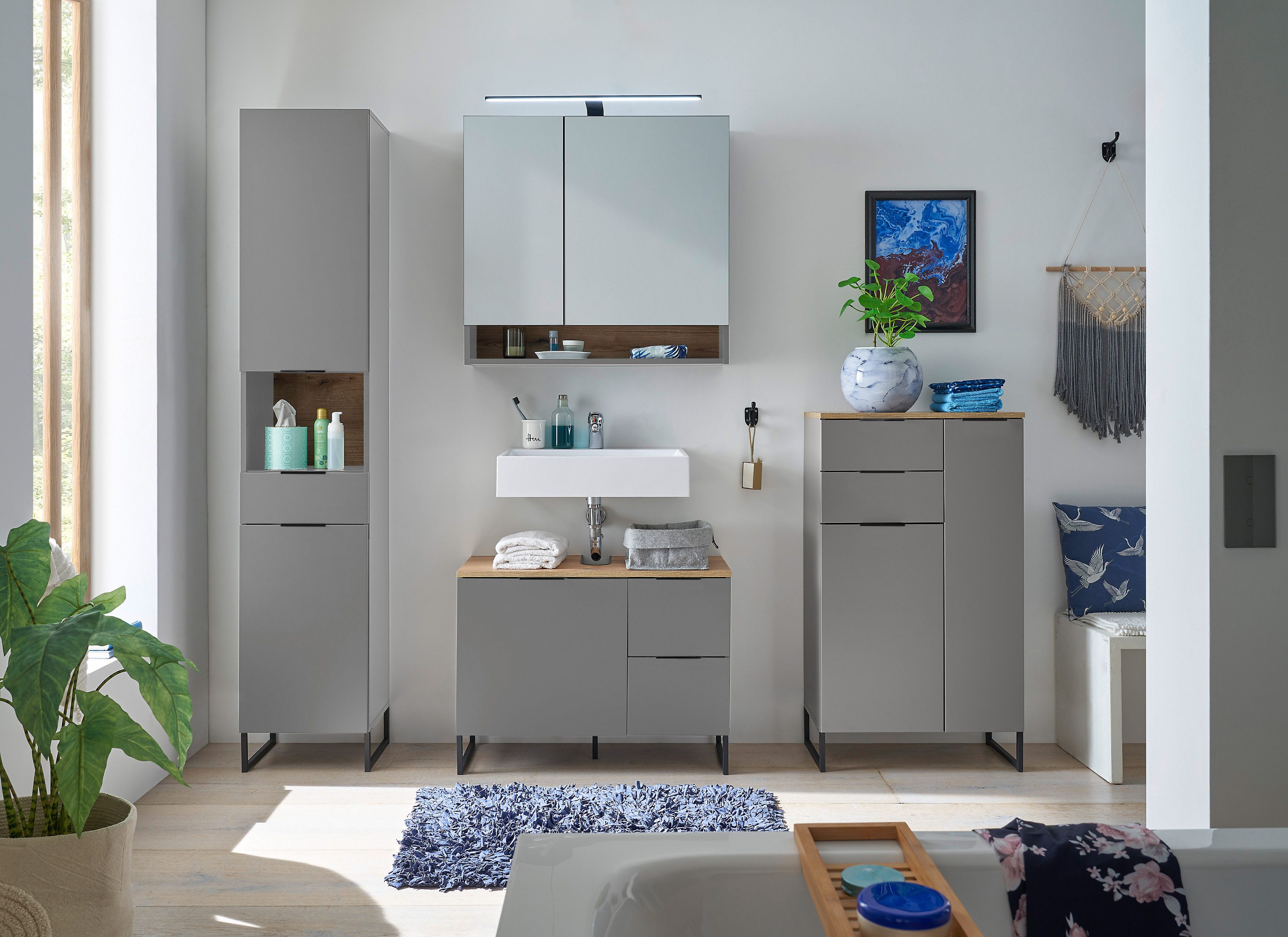 BASIC by Balculina Midischrank "Denver Midischrank, Badezimmerschrank BxHxT günstig online kaufen