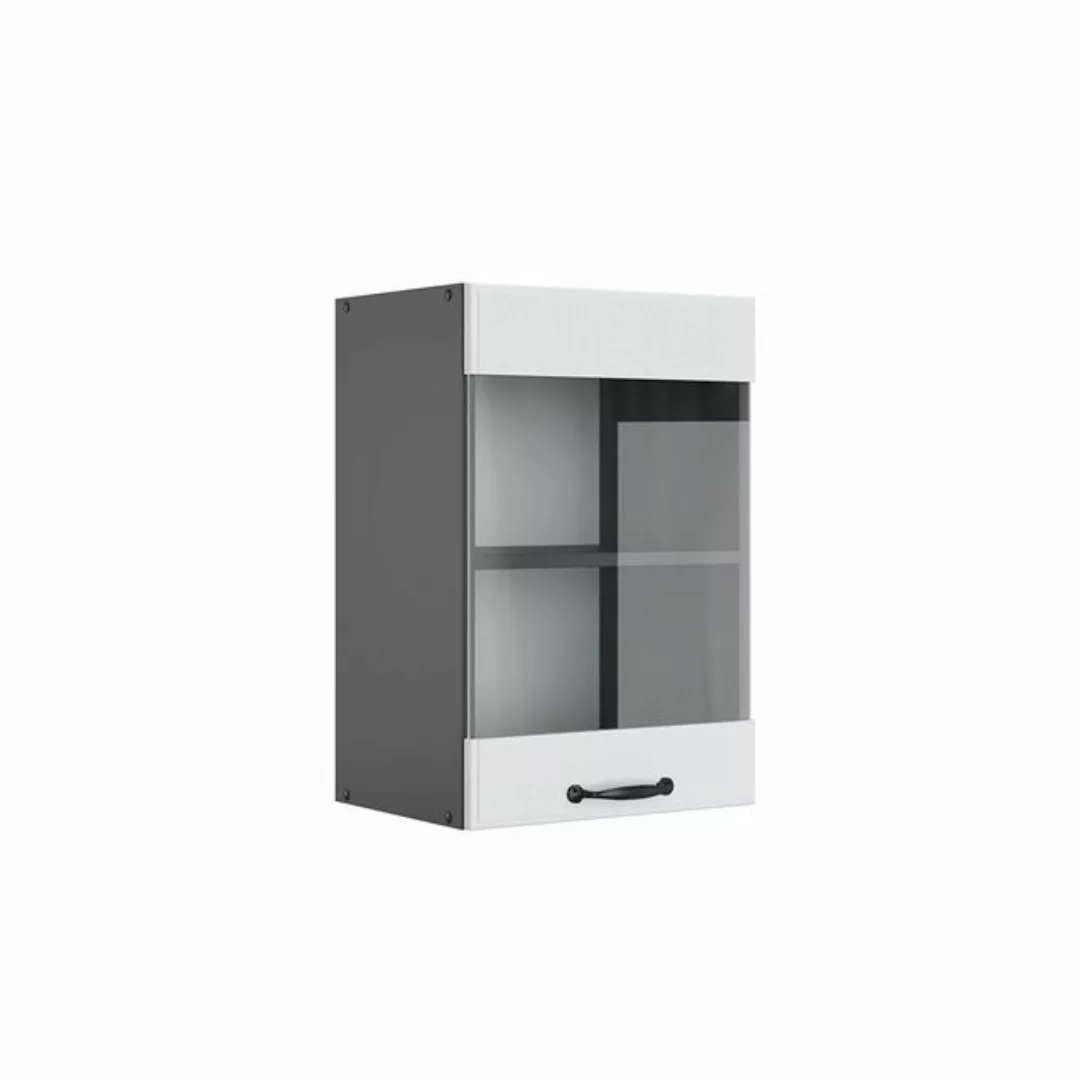 Vicco Glashängeschrank R-Line, Weiß Landhaus/Anthrazit, 40 cm günstig online kaufen