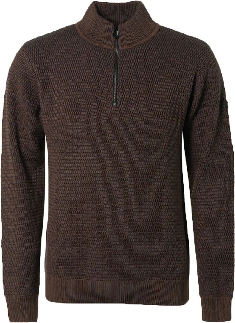 No Excess Halfzip Pullover Braun - Größe XL günstig online kaufen