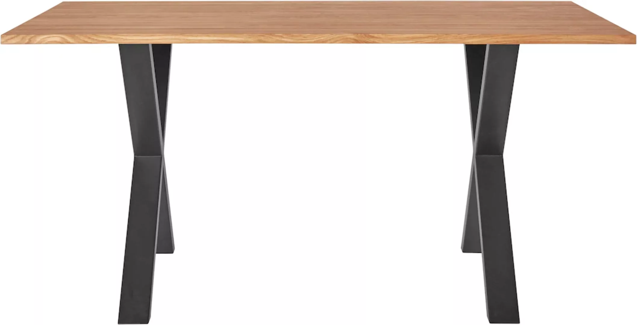 andas Esstisch, Tischplatte aus massiver Eiche, FSC- Massivholz, Gestell au günstig online kaufen